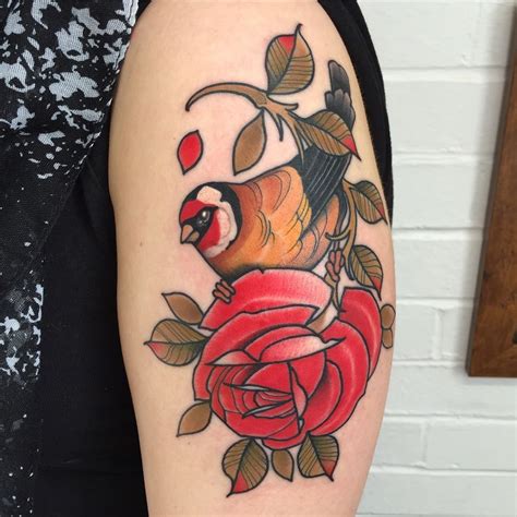 Sneaky Mitch Allenden Goldfinch Tattoo Tattoos Left Arm Tattoos