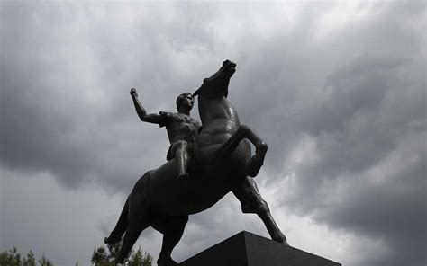 Statue Of Alexander The Great Installed In Athens Greece Is