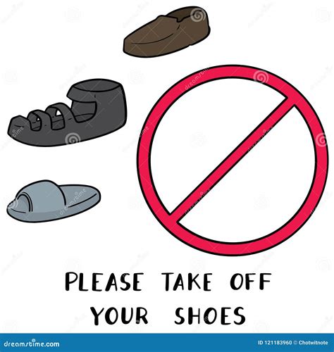 Take Off Shoes Sign Stock Illustrations 43 Take Off Shoes Sign Stock