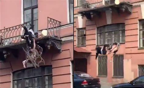 Video I Pareja Cae De Un Balcón Mientras Tenía Una Pelea Capital México