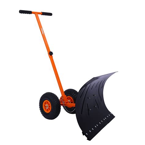 Snow Shovel Ohuhu Adjustable Wheeled Snow Pusher Heavy