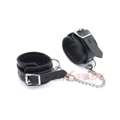 Smspade Bondage Restraint Handcuffsreal Leather Wrist Cuffsadult Sex