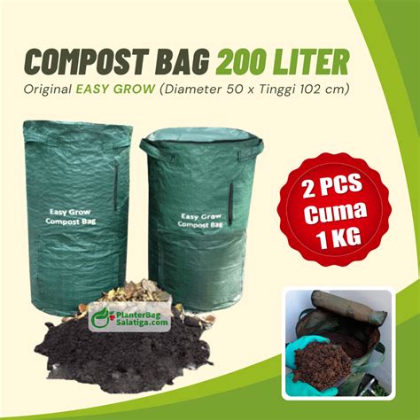 Compost Bag Liter Tas Daur Ulang Sampah Organik Kompos Komposter Lazada Indonesia