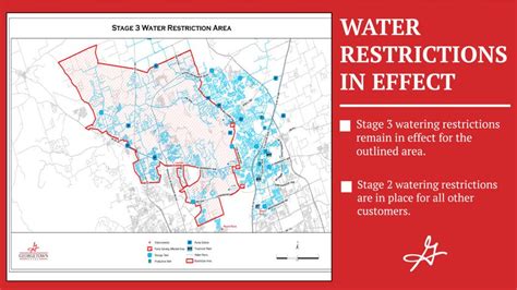 Georgetown Map Shows Stage 2 Stage 3 Water Restrictions