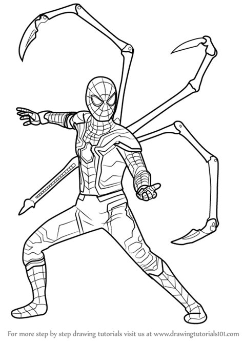 Download the iron man coloring page here: Learn How to Draw Iron Spider from Avengers - Infinity War ...