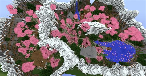 Cherry Blossom Hills Small Map Minecraft Map
