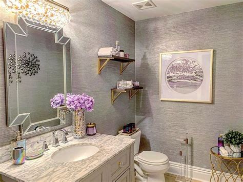 Happy Friday Yesterday We Completed This Glam Powder Room Makeover We