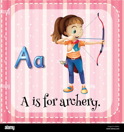 Illustration Of An Alphabet A Is For Archery Stock Vector Image And Art