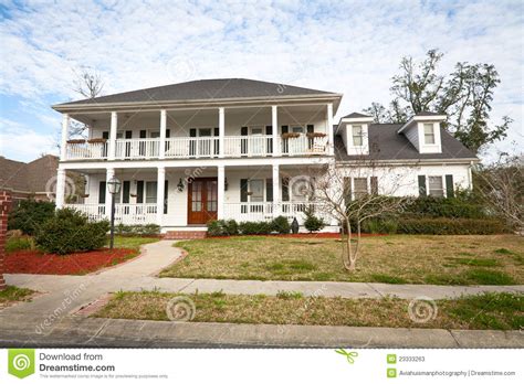 American Home Southern Style Mansion Stock Image Image Of Classic