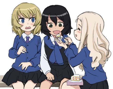 Andou Oshida And Marie Girls Und Panzer Drawn By Nogitatsu Danbooru