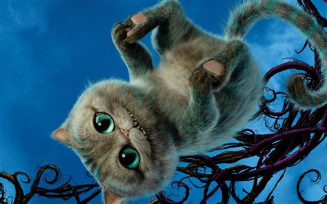 Wallpaper Illustration Cat Cheshire Cat Blue Whiskers Alice