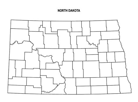 North Dakota County Map Editable And Printable State County Maps
