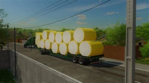 Trailer Bi Train Cotton Bales Autoload V1000 Fs19