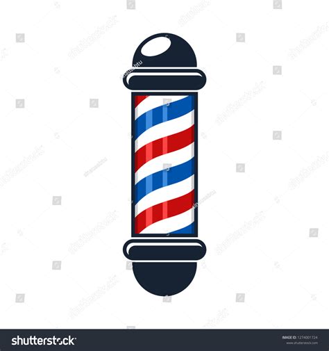 Barber Pole Icon Vector Template Stock Vector (Royalty Free) 1274001724