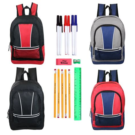 24 Units Of 17 Wholesale Kids Sport Backpacks In 4 Assorted Colors