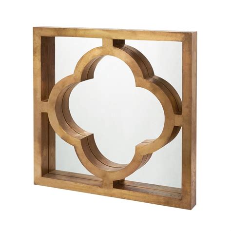 Dimond Home Quatrefoil 362 In L X 362 In W Gold Framed Square Wall