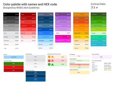 Colour palette with names and HEX code | Color palette, Palette, Coding