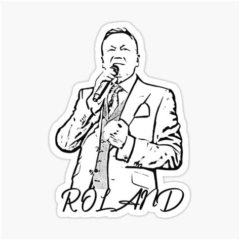 Roland Kaiser Line Art Sticker For Sale By Sayedmossad Redbubble