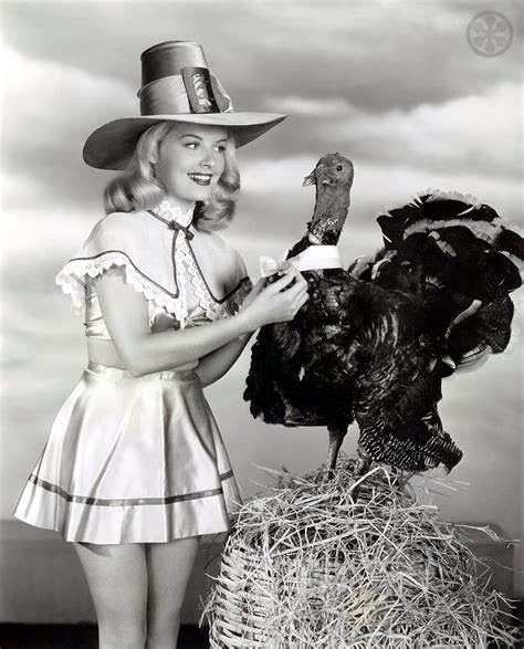 Turkey And Breasts Vintage Hollywood Thanksgiving Pinups