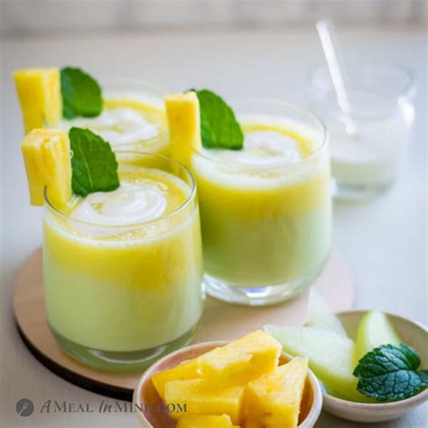 Layered Pineapple Honeydew Lassi A Meal In Mind
