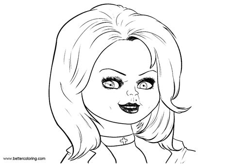 Printable Chucky And Tiffany Coloring Pages
