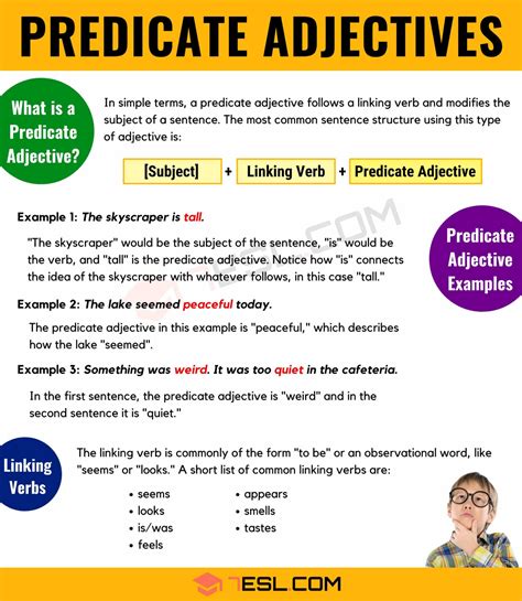 What Is A Predicate Adjective Useful Predicate Adjective Examples 7ESL