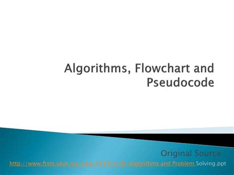 Contribute to arunpandianj/algorithms_presentation development by creating an account on github. PPT - Algorithms, Flowchart and Pseudocode PowerPoint ...