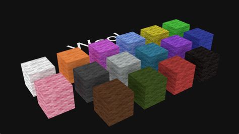 Blender Minecraft Wool Blocks Cycles Only Free 3d Model Blend