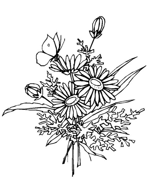 Flower Bouquet Coloring Pages Coloring Home