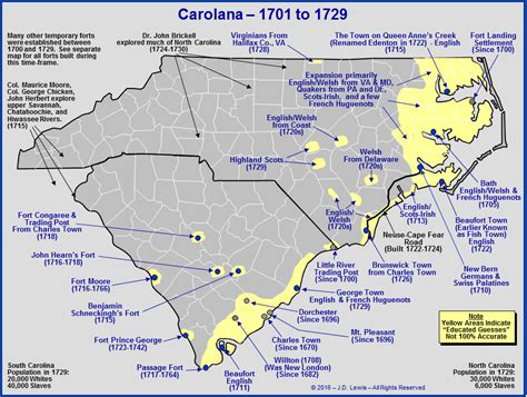 Carolina 1701 To 1729