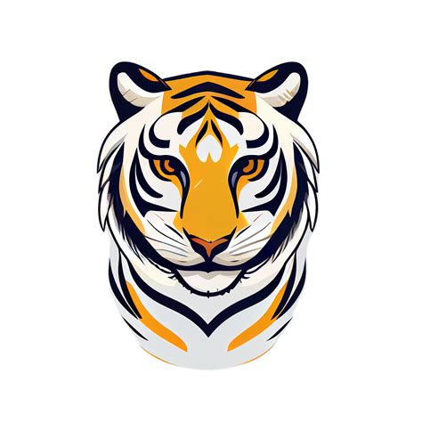Tigre logo sencillo y vistoso ilustración transparente fondo ai