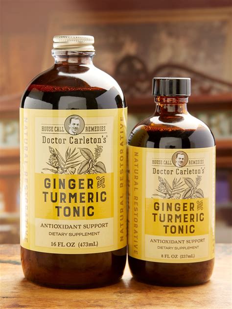 Doctor Carleton S Ginger And Turmeric Tonic Oz Bottle Turmeric