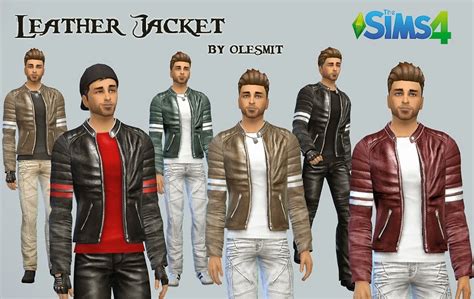 My Sims 4 Blog Leather Jacket For Males By Olesmit