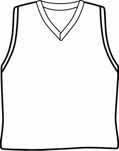 Basketball Jersey Blank Clipart Uniform Template Clip