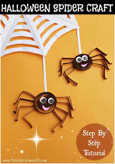 Halloween Craft Quilled Spider Project For Kids · The