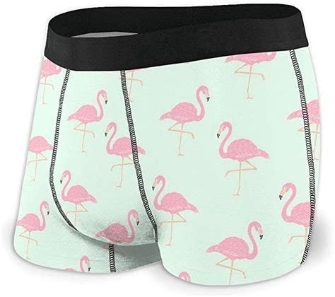 Amazon Com Pink Flamingo Men S Stylish Underwear Print Novelty Boxer