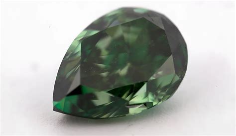 Green Diamond 027ct Natural Loose Fancy Deep Green Color Gia Pear