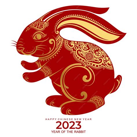 Premium Vector Happy Chinese New Year 2023 Year Of The Rabbit Zodiac Sign