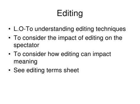 Editing Terms Power Point