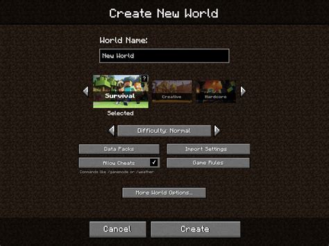 I Redesigned The Create World Menu For Java Edition Rminecraft