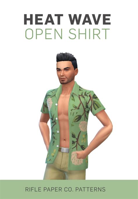 Rpc Open Shirt At Simplistic Sims 4 Updates