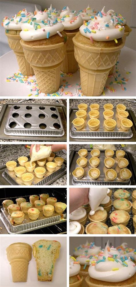 Food And Drink Recipe Collections Ice Cream Cone Cupcakes Preheat