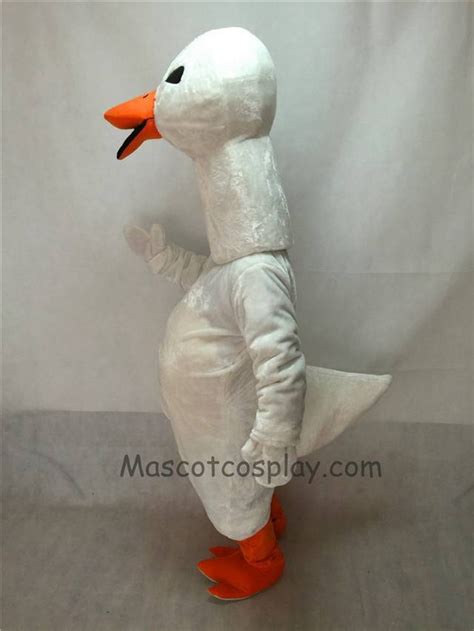 Cute White Goose Mascot Costume