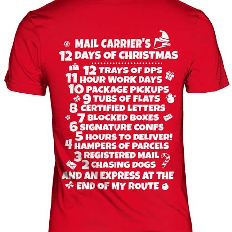 According to the postal service, federal regulations allow all postal employees—including carriers—to accept a gift worth $20 or in addition, no usps employee may accept more than $50 worth of gifts from one customer in a calendar year period. Mail Carrier's 12 Days of Christmas | Nike shirts for ...