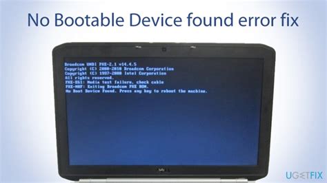 How To Fix No Bootable Device Found Error