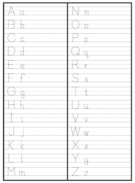 Alphabet Handwriting Worksheets A To Z Printable Alph