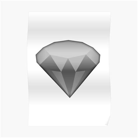 Diamond Emoji Poster By Blvckbleach Redbubble