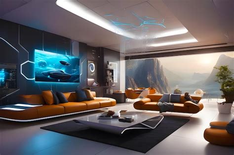 Premium Ai Image Living Room Of The Future In A Way That Conveys Its