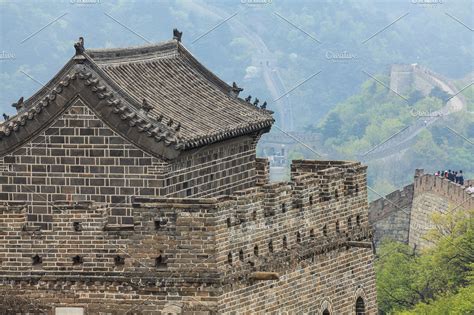 The Great Wall Watchtower With Traditional Tile Roof High Quality