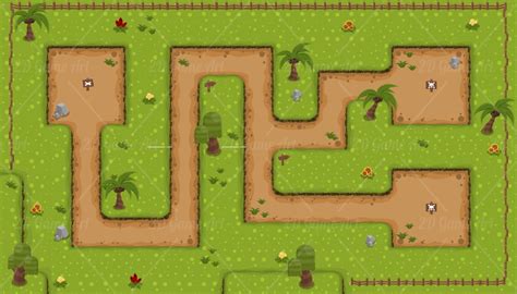 The Island Top Down Game Tileset Game Art 2D